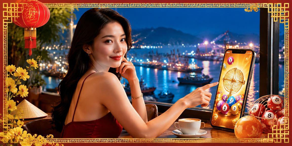 Người chơi xổ số tại Hải Phòng theo dõi kết quả trên điện thoại bên tách cà phê